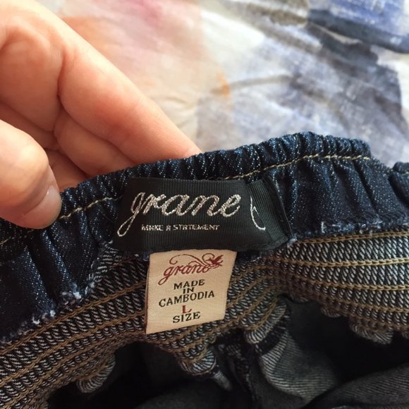 GRANE DENIM ROMPER, SZ. L - Picture 7 of 8